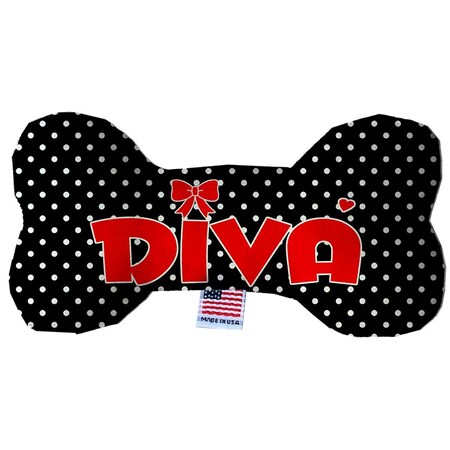 Mirage Pet Products Diva Fluffy Bone Dog Toy 8 in. 1389-TYBN8